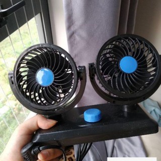 [XẢ HÀNG] Quạt đôi mini 360 độ cho ô tô 12v 24v