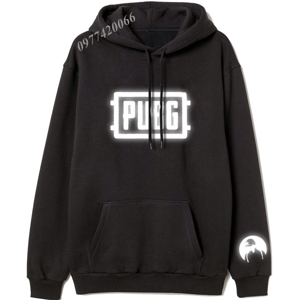 Áo hoodie PUBG phản quang, áo hoodie game PUBG phản quang - phong cách xì tin