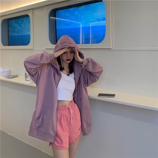Áo hoodie zip trơn