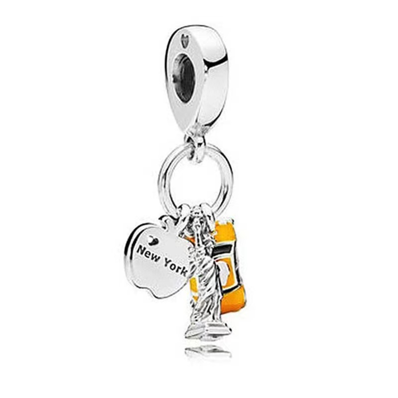 Hạt Bạc 925 Tự Làm Vòng Tay / Vòng cổ Hình Gấu Dễ Thương Cho Cặp Đôi