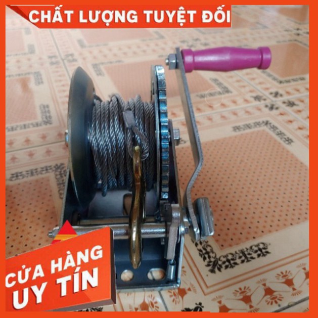 Tời Quay Tay 1200 LBS Tải Trọng 500 Kg Có Cáp Móc 10 Mét Liên Sơn Kho Miền Nam