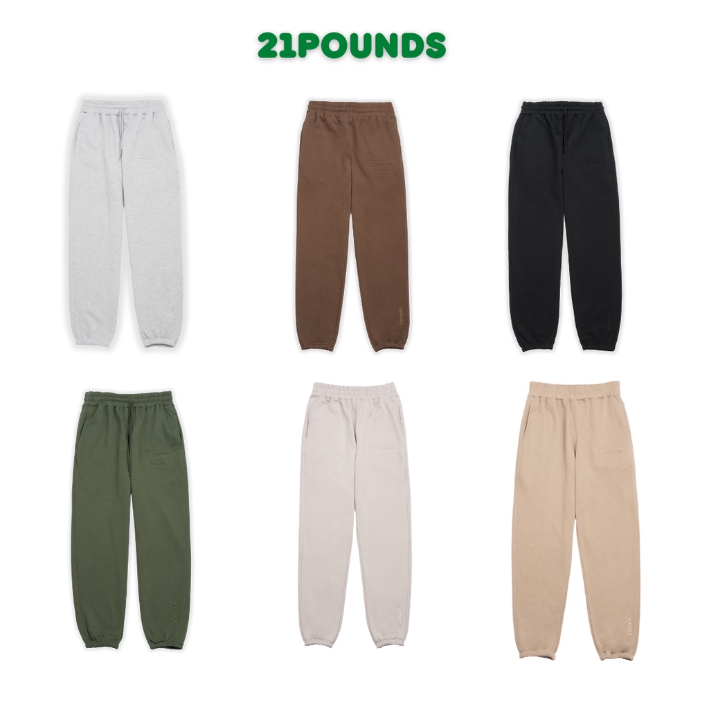 Quần ống bo nỉ bông 21pounds Embossed