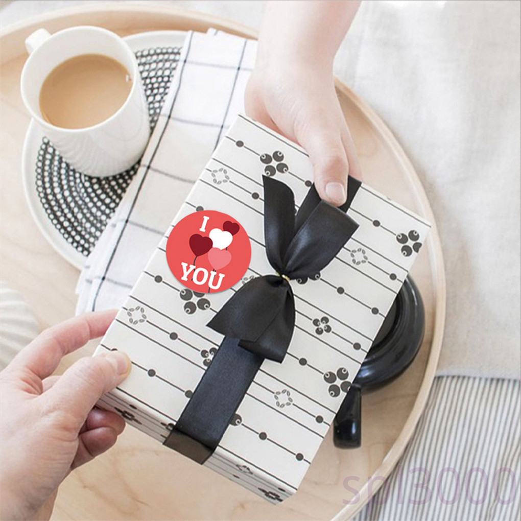 Cuộn 500 Miếng Dán Hình Trái Tim Trang Trí Bánh