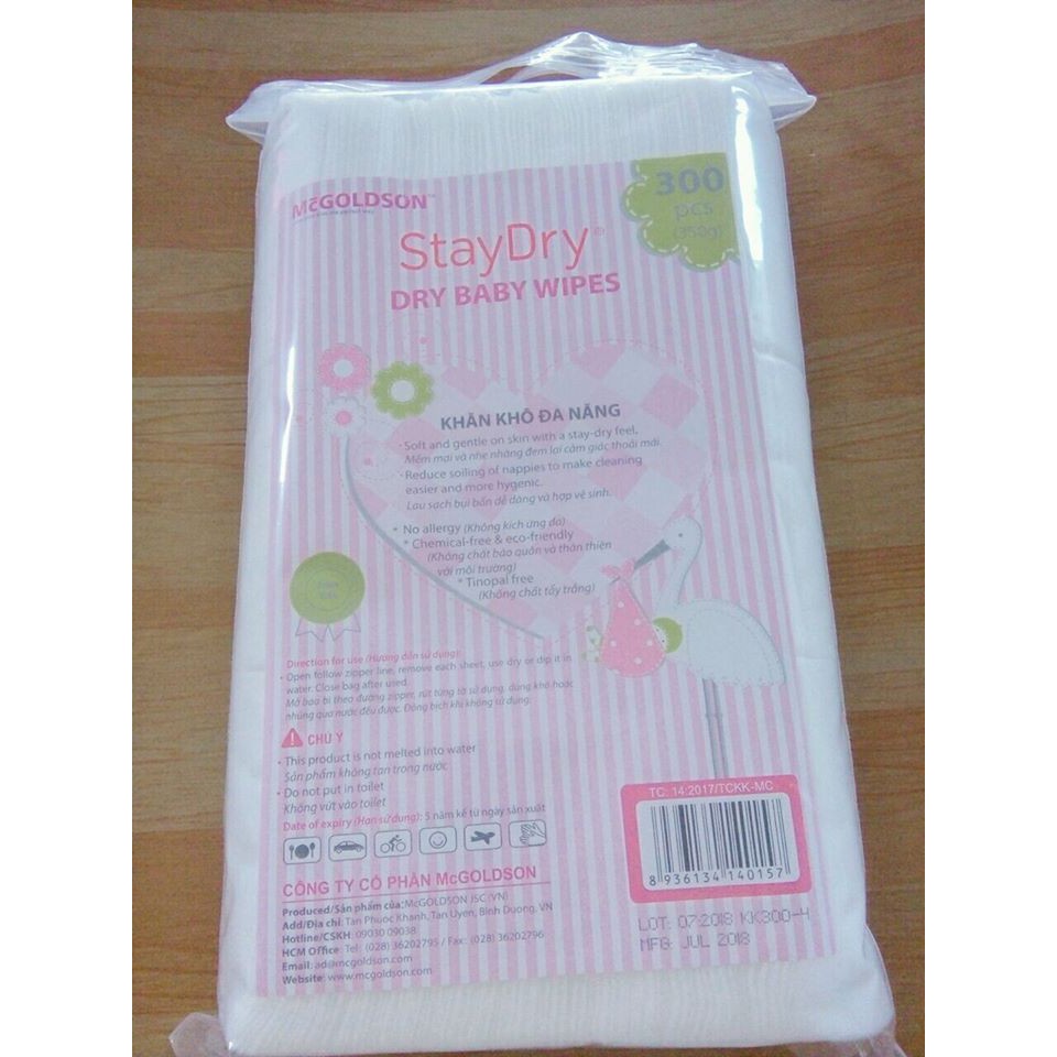 Khăn vải khô đa năng StayDry (300 tờ)