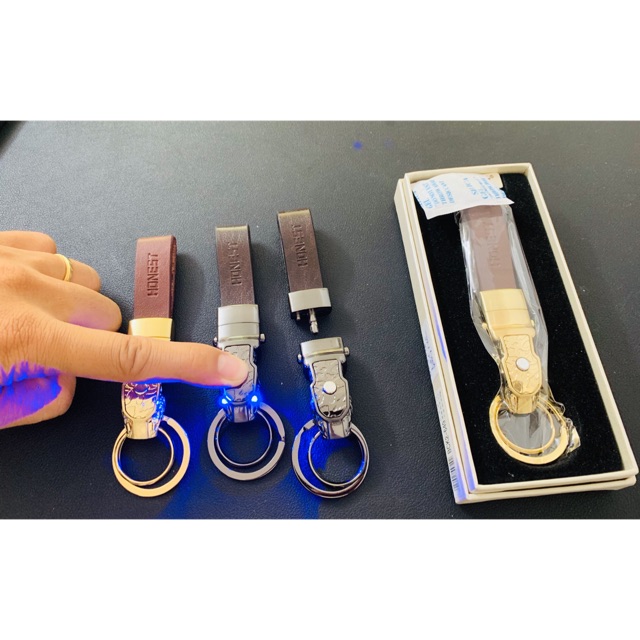 Móc khoá Oto - Xe Máy chính hãng Honest Jobon chính hãng [ẢNH THẬT] Báo Led