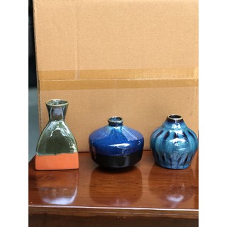 Bộ 3 bình hoa gốm sứ bát tràng mini