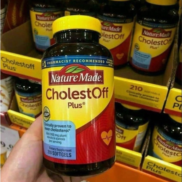 Viên Giảm Cholesterol Trong Máu Nature Made CholestOff Plus 210 viên