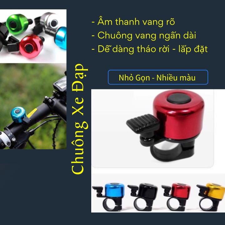 Chuông xe đạp nhôm âm thanh lớn đủ màu sắc