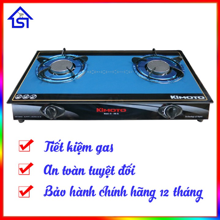 Bếp Ga Đôi Hồng Ngoại Kimoto 700GL-HN, Mặt Kính Cường Lực, Siêu Tiết Kiệm Gas, Bảo Hành Chính Hãng 12 Tháng