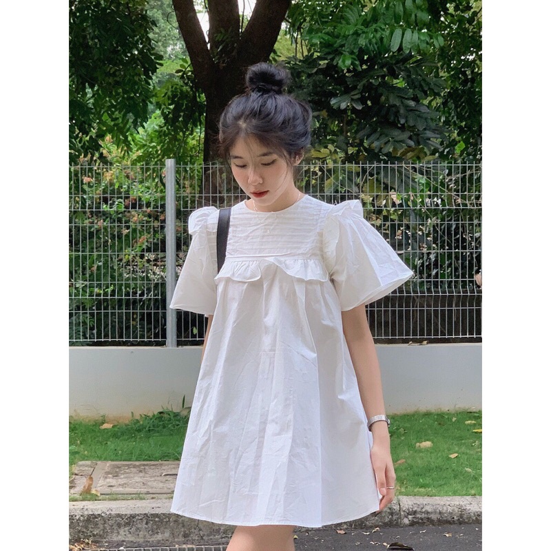 Váy babydoll xếp li ngang xinh xắn Pea Store