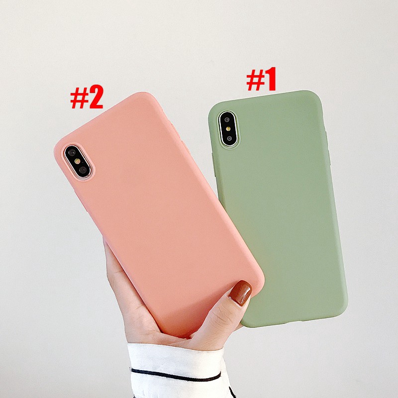 Ốp điện thoại TPU mềm màu sắc macaron cho OPPO A15 A15S A71 A71K A77 F3 A83 A92 A93 Realme C3 C17 5 C11 2021 C20 Narzo 30A