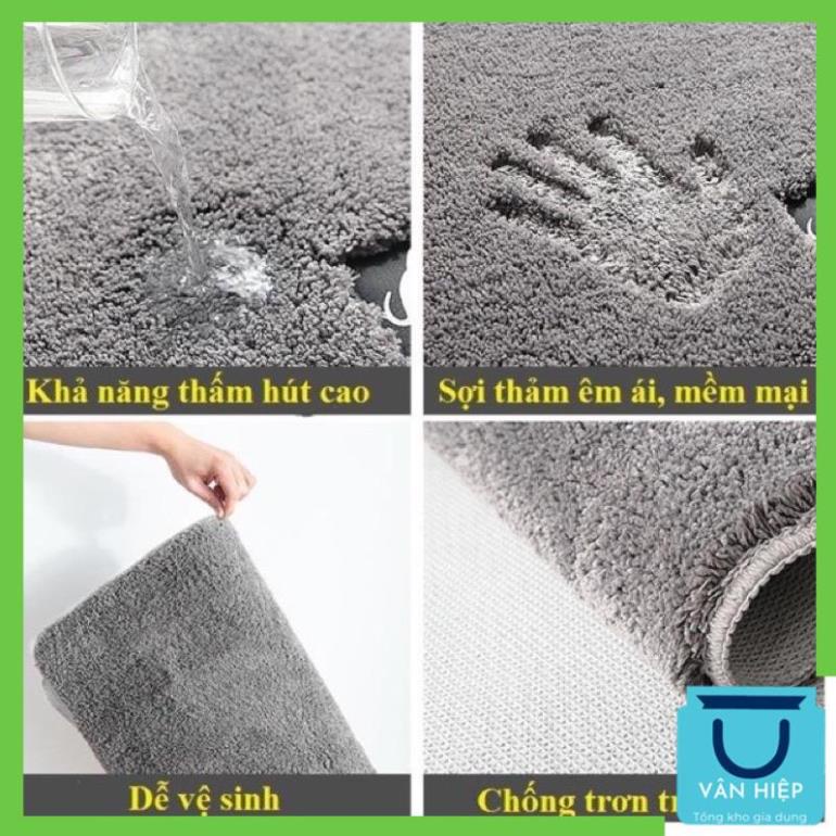 Thảm lau chân lông cừu loại rộng 50* 80cm mềm mại siêu thấm nước [Freeship]