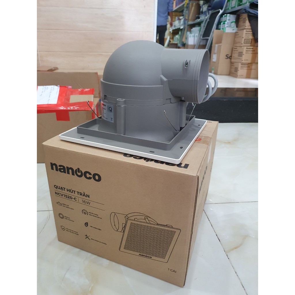 Quạt hút âm trần có ống dẫn Nanoco NCV1520-C