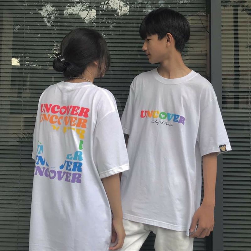 Áo phông tay lỡ UNCOVE hình thật