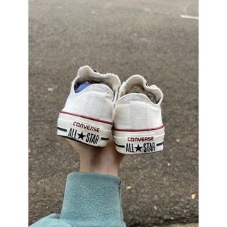Giày Converse cổ thấp màu trắng 2hand Real 100%