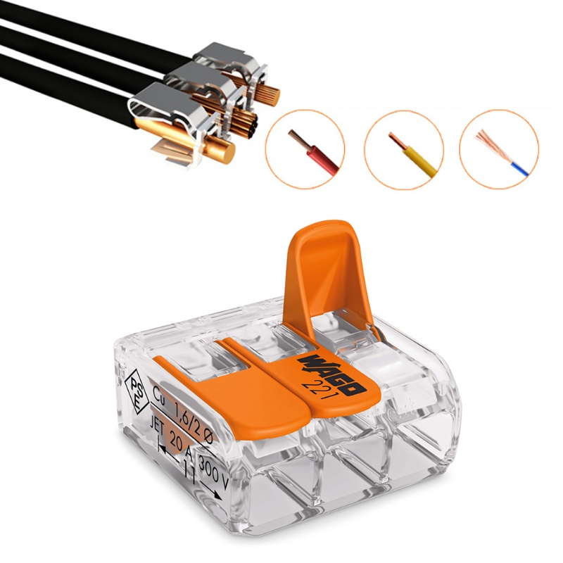 1 Đầu Nối Dây Điện Nhanh Chóng 221-413 0.14-4Mm2