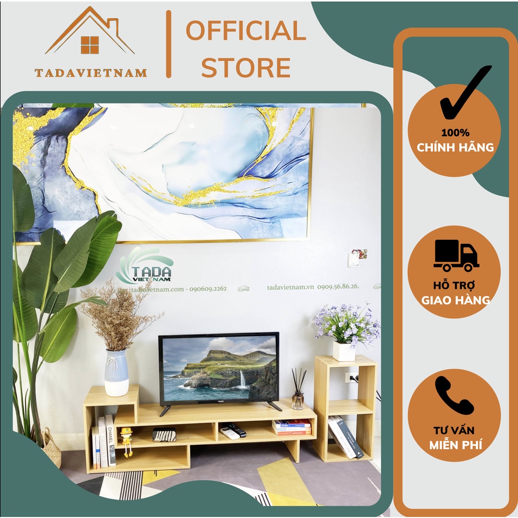 Kệ tivi để sàn phòng khách, phong cách đơn giản, sang trọng chất liệu gỗ MDF phủ melamin mã TADA-ZPDS3