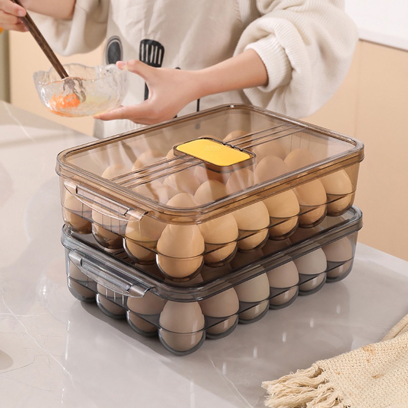 Khay Đựng Trứng 24 Ngăn Trong Suốt Sức Chứa Lớn Tiện Dụng
