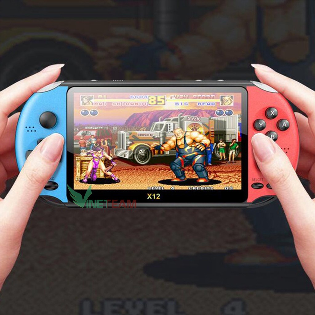 Máy Chơi Game Cầm Tay x7/ X12 / X50 / X60 5.1 Tích Hợp 64bit có sẵn 2000 trò chơi - Bộ nhớ trong 8gb