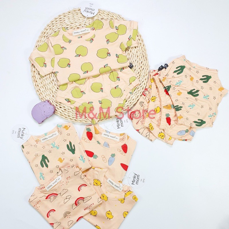 Bộ chip cộc tay minky mom