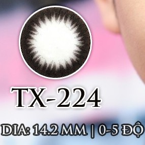 [Quà tặng 65k] áp tròng đen huyền bí Tint Eye Lens TX - 224