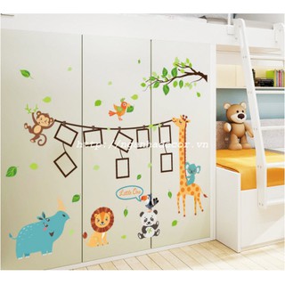 Decal dán tường Vườn thú số 37