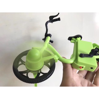 Quạt mini kiểu xe đạp điện 2in1