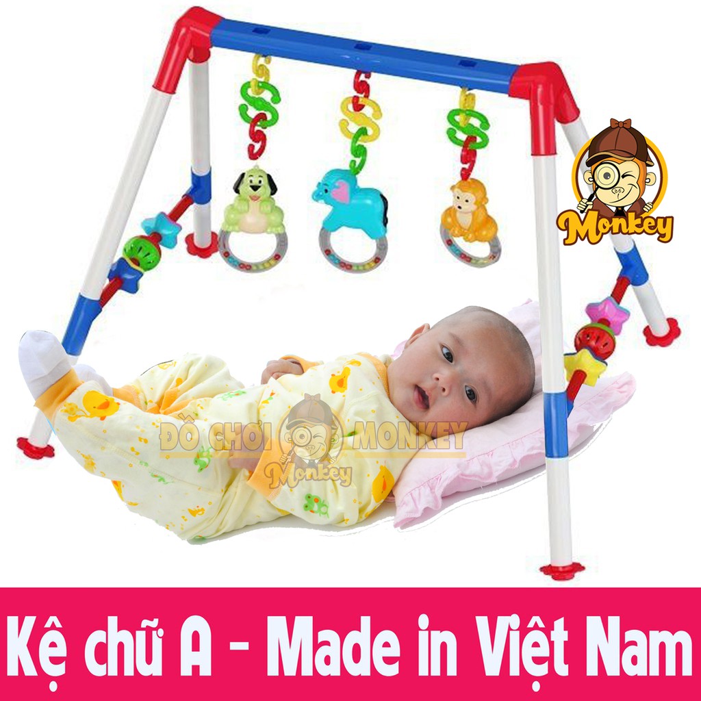 Bộ đồ chơi cho bé sơ sinh kệ chữ A nhựa Chợ Lớn an toàn (hàng Việt Nam)