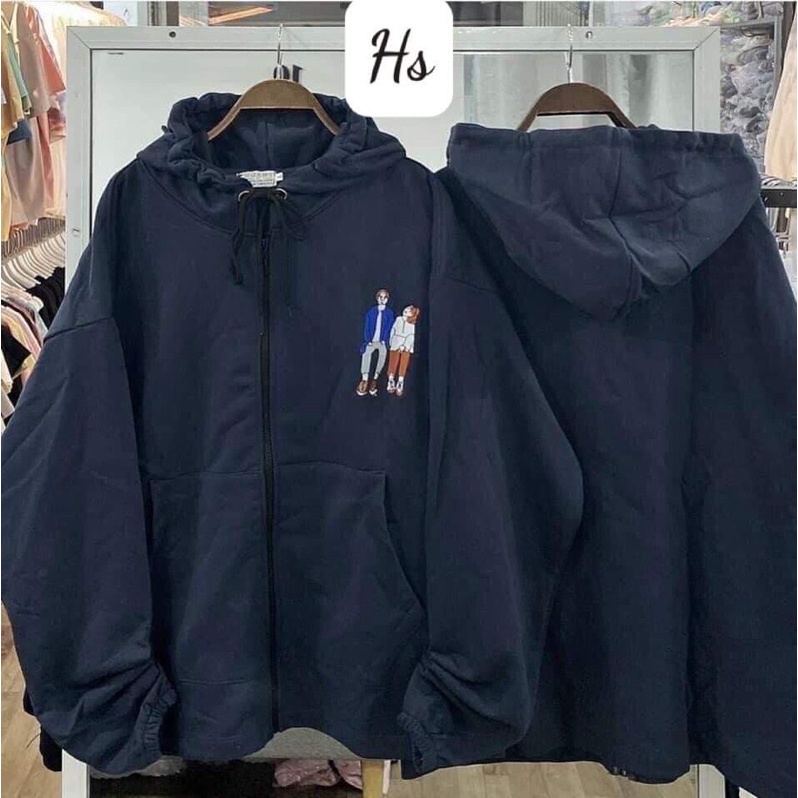 ÁO NỈ KHOÁ COTTON HAI NGƯỜI HSU1