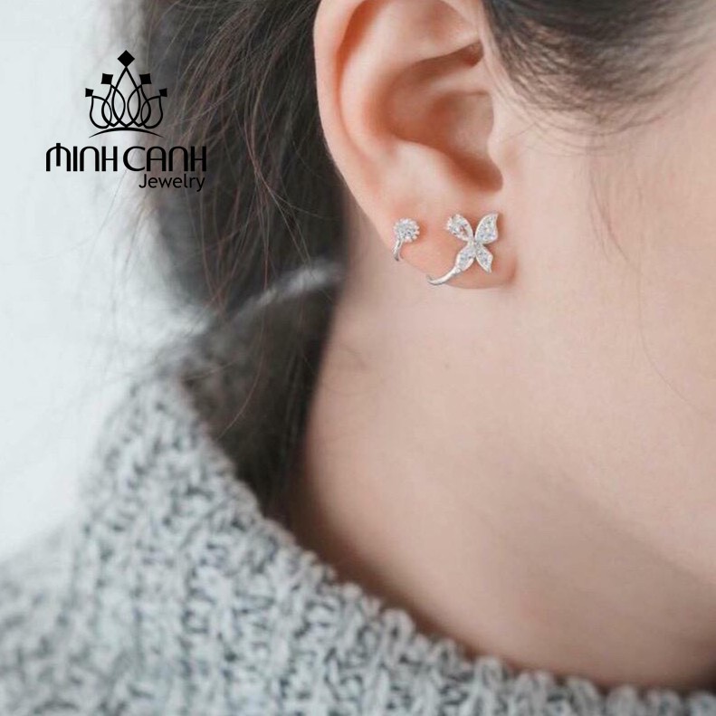 Bông Tai Bạc Minh Canh Jewelry - Hoa Cánh Bướm