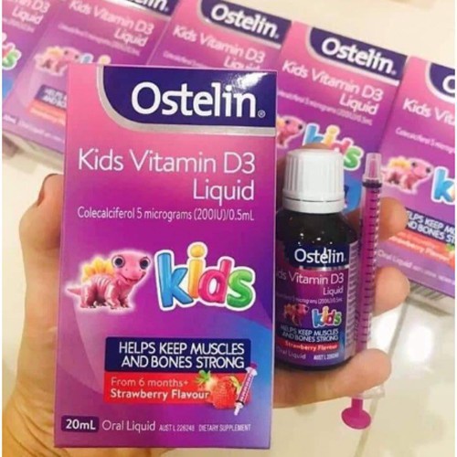 Vitamin Dạng Nước Ostelin kids Vitamin D3 Liquid Giúp Bé Phát Triển  Khỏe Mạnh Toàn Diện 20ml