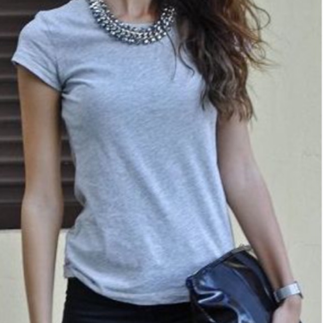 Áo thun Pull & Bear xám size M thanh lý (ảnh thật)