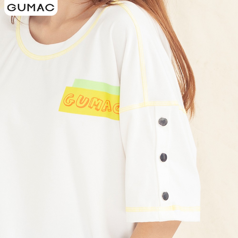 Áo thun nữ chạy chỉ in Gumac ATA1037 GUMAC | BigBuy360 - bigbuy360.vn