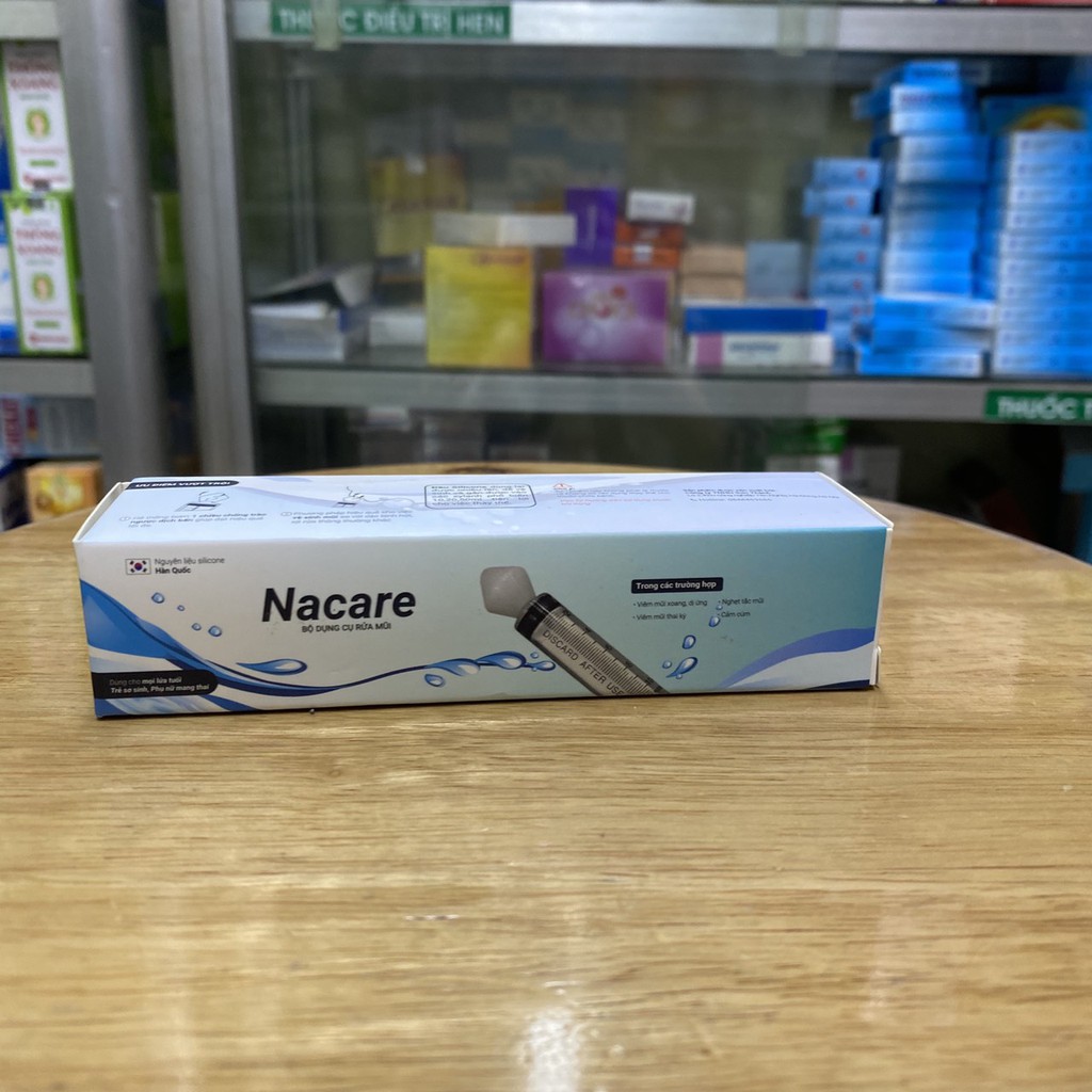 Bộ dụng cụ rửa mũi Nacare đầu silicone mềm