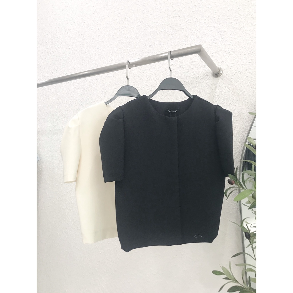 Áo tay phồng nút bấm Freesize