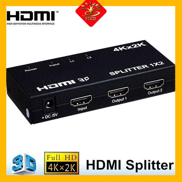 Bộ Chia HDMI 1 Ra 2 4k*2K - Loại Mạch Dài, Có Nguồn Rời