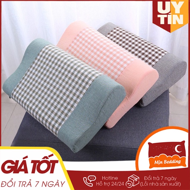 ♈✶Gối Cao Su Non Chống Đau Mỏi Vai Gáy Mềm Mại Êm Ái Ngáy - TỰ NHIÊN Min Bedding