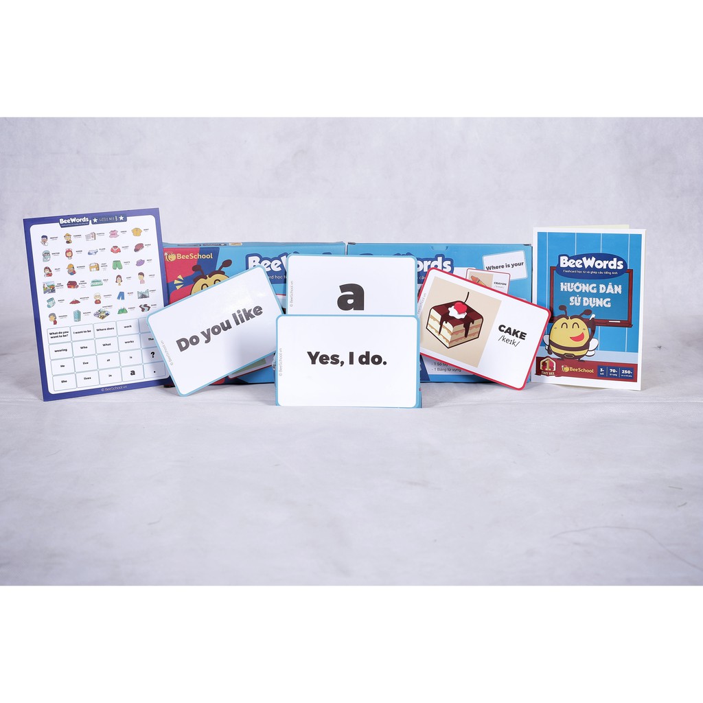 Đồ chơi giáo dục: Flashcards học tiếng Anh Beewords (3-10 tuổi) - KKstore