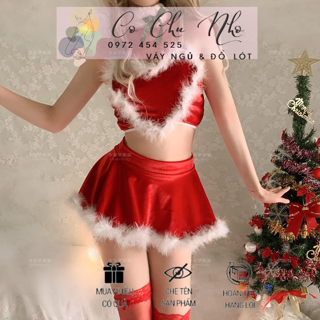 SẴN HÀNG LL812 -Cosplay noel Sexy - Nội Y Cho Đêm Giáng Sinh Nóng Bỏng - cochunhochuyensi