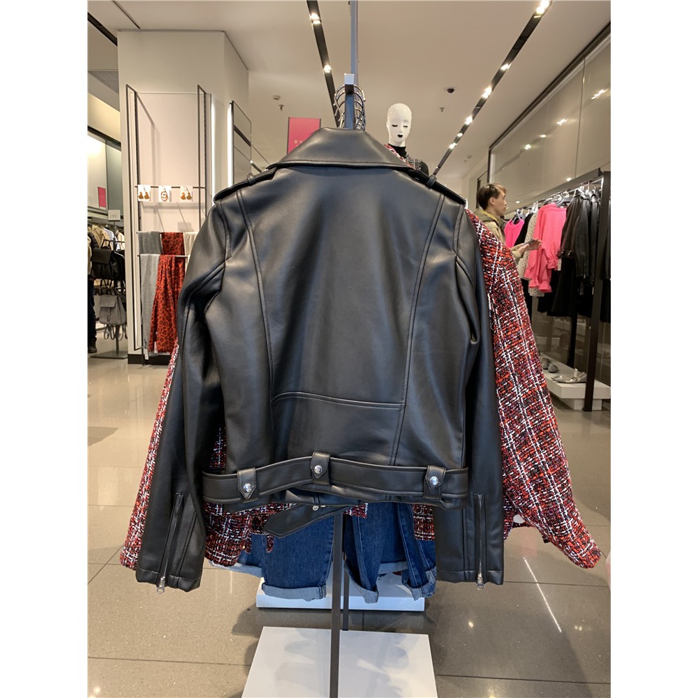 ÁO KHOÁC DA ZARA NỮ BIKER JACKET AUTH