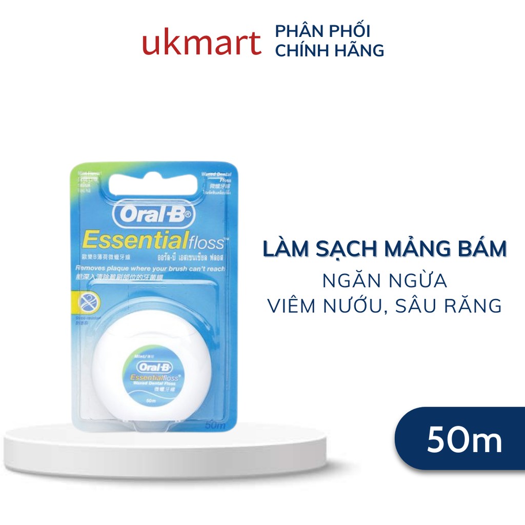 Chỉ Nha Khoa Cao Cấp Nhập UK Oral-B Essential Floss 50m