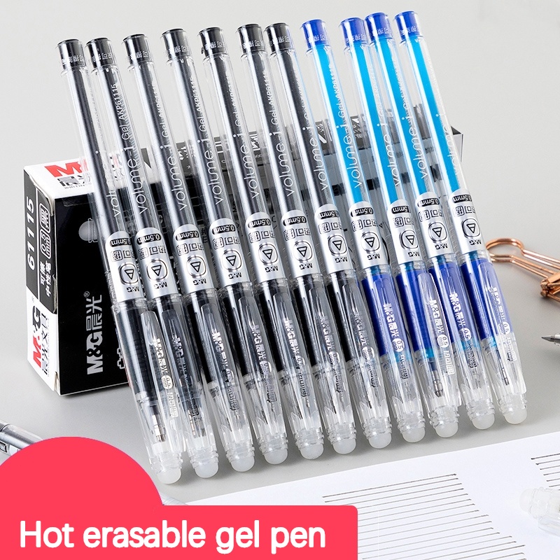 Bút mực gel nước xóa được M&G AKP61115 ngòi 0.5mm I Bút 61115 có ruột 3020  thay thế