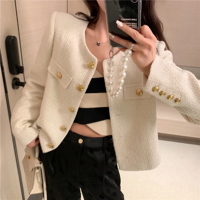 Áo Khoác Nữ Tay Dài Họa Tiết Caro Phong Cách Hàn Quốc Thời Trang