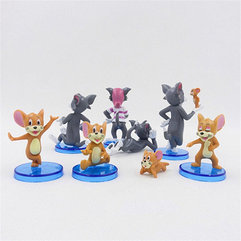 Mô Hình Nhân Vật Tom &amp; Jerry Bằng PVC Dễ Thương Dùng Trang Trí Bánh Kem