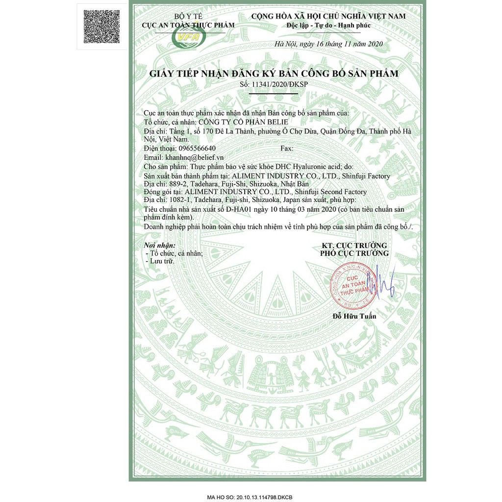 Viên Uống DHC Hyaluronic Acid giúp giữ ẩm cấp nước gói 60 viên cho 30 ngày