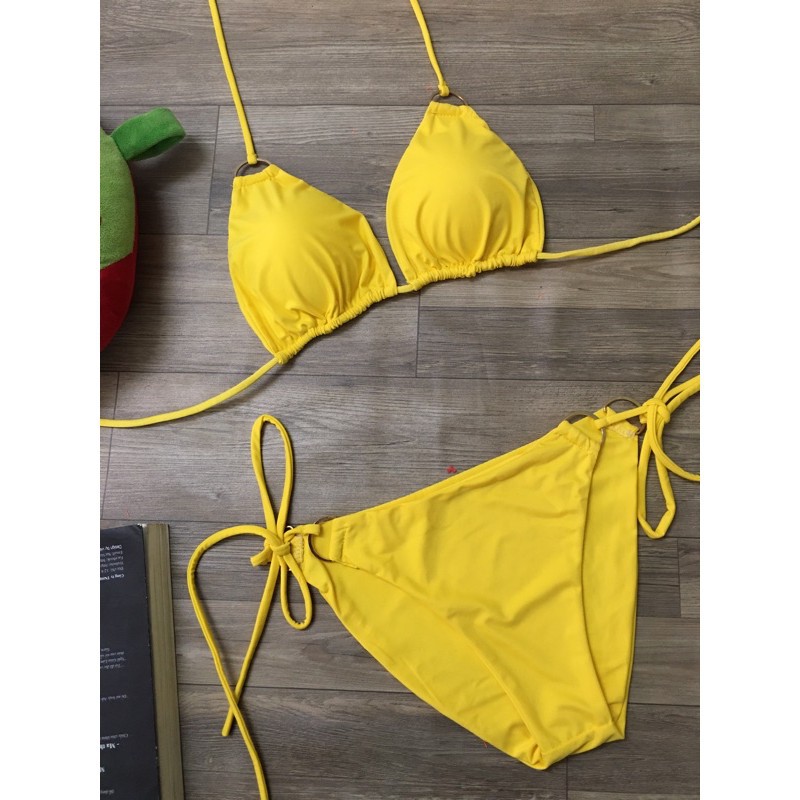 [Hàng Có Sẵn Full Màu] Bikini tam giác khoen sexy hình thật do shop chụp sàn  ྇ ༴