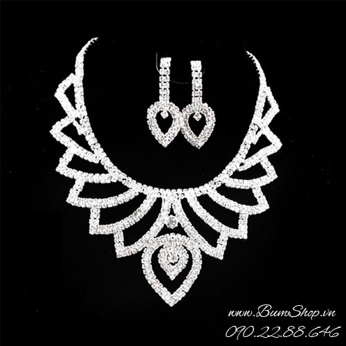 bộ trang sức kết đá cao cấp cực sáng - xdc24855
