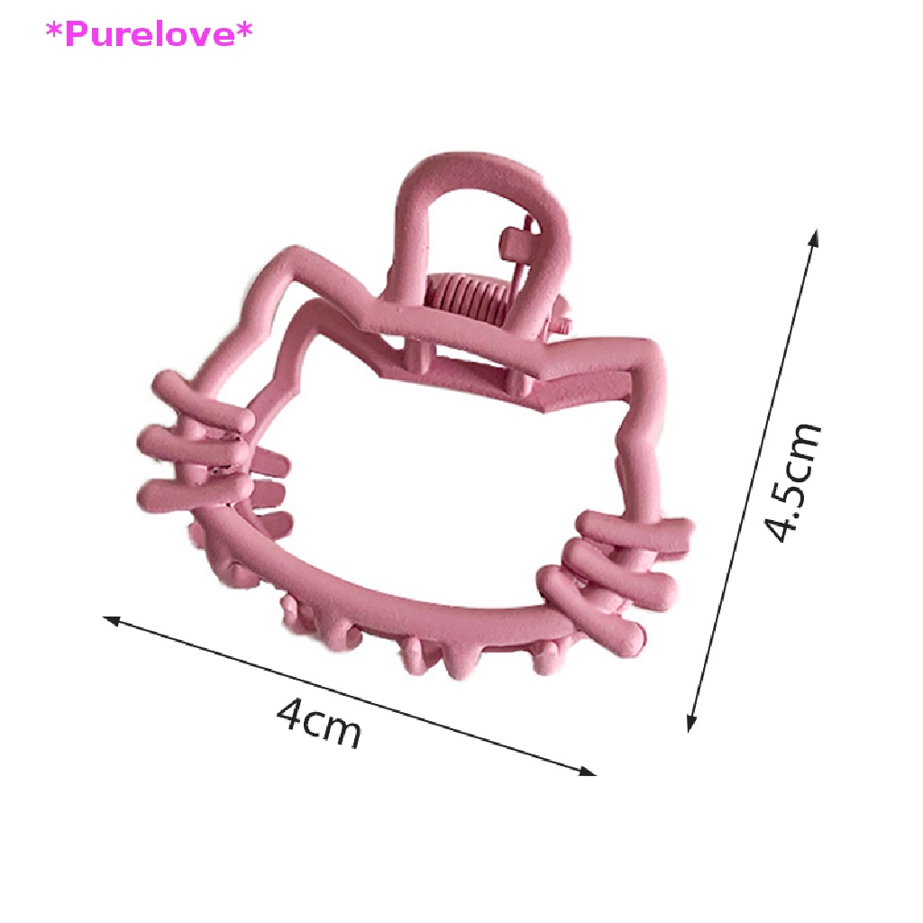 Kẹp Tóc Kim Loại Hình Móng Vuốt Mèo Màu Hồng Xinh Xắn Cho Nữ Mới