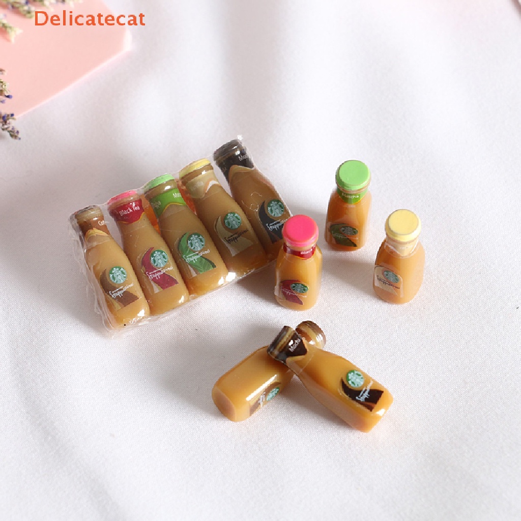 Set 1 / 5 Chai Nhựa Mini Tỉ Lệ 1 / 12 Dùng Để Trang Trí Nhà Búp Bê