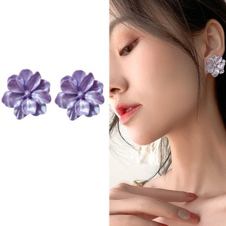 Khuyên Tai Hình Bông Hoa Màu Tím Xinh Xắn